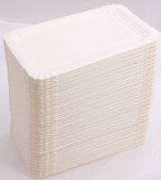 Pappteller eckig 13 cm x 20 cm weiß