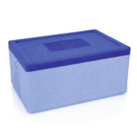 Thermobox PP blau - 4 x GN 1/3-200 mm, Eisschalen 360 mm